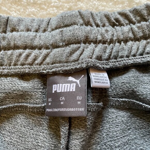 Men’s Puma gray jogger sweatpants with black stripe detail, size M - Picture 4 of 4